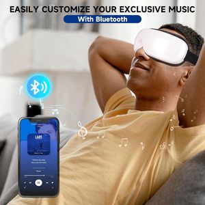 Air Vibration Digital Eye <b>Massager</b> for Eye Relief Heat Compress Eye Care With Music - Product Image 4