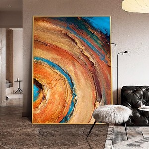 Pintura al Óleo Pintada a Mano, Arte Abstracto Moderno Minimalista, Decoración de Pared para Sala de Estar, Marco Metálico, Obra de Arte Texturizada - Product Image 5