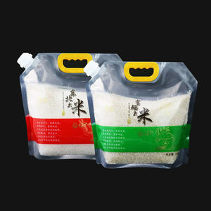 Sac à riz écologique 5 kg, sac d'emballage alimentaire épais avec bec verseur, résistant à l'humidité, sac en plastique composite avec poignée - Product Image 4