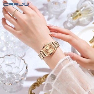 นาฬิกาข้อมือผู้หญิง CRRJU 5013 ดีไซน์ถังไวน์ สายสตีล สร้อยข้อมือแฟชั่น กันน้ำ สำหรับสุภาพสตรี - Product Image 5