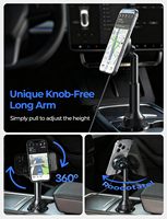 Support de chargeur de voiture magnétique sans fil LISEN 2026 avec support de téléphone à refroidissement rapide 25W pour iPhone 17 16 15 Pro Max