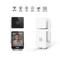 Caméra PTZ intérieure intelligente WiFi SIXWGH 2K 4MP Tuya, caméra de sécurité vidéo intelligente pour la maison avec suivi de mouvement IA et écran de 3,2 pouces