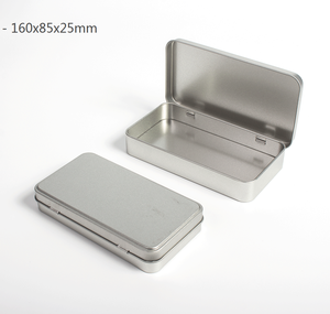 Caja De Lata De Metal Con Tapa, Contenedor De Plata