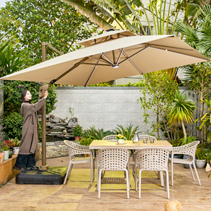 Sombrilla de Jardín Roma con LED para Exteriores, Precio de Fábrica, para Uso en Hoteles y Playas, con Recubrimiento de Pintura PU - Product Image 2