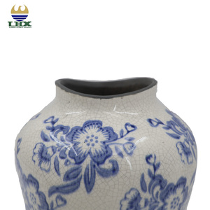 제조사 대형 전통 블루 & 화이트 세라믹 꽃병 결혼식 꽃꽂이 꽃병 꽃병 - Product Image 3