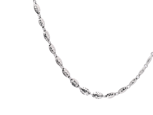 Collier unisexe en platine Pt950 blanc texturé en forme de V audacieux, chaîne fine et épaisse, minimaliste et luxueux, cadeau - Product Image 4
