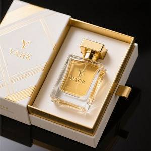 Tapa dorada electrochapada, botella transparente recta de 30ml 50ml 100ml, botella de perfume al por mayor para tiendas de belleza - Product Image 2