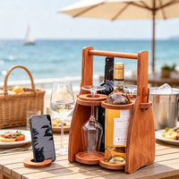 Support en bois pour bouteilles de vin et verres, étagère à bière, organisateur de rangement, présentoir de boissons pour cuisine et bar