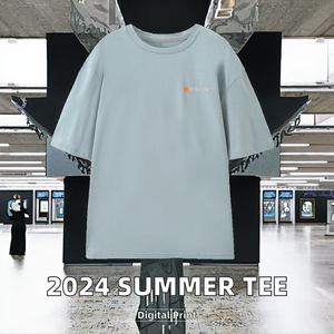 เสื้อยืดแขนสั้นคอกลมทรงสลิมลำลองสไตล์วินเทจเป็นมิตรกับสิ่งแวดล้อมสำหรับผู้หญิงฤดูร้อนปี 2024 - Product Image 2