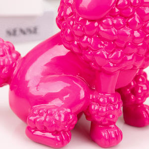 Redeco Nieuw Ontwerp Schattig Kleurrijk Poedelbeeld Ornament Hars Hondenbeeldje Voor Geschenken Huisdecoratie - Product Image 6