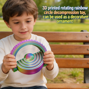 Impossible Pyramid Passthrough Fidget 3D Printed Spiral Spinning Rainbow Fidget Game for Stress and Anxiety Relaxing - Product Image 4