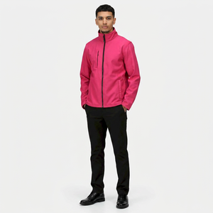 <b>Waterproof</b> Windproof 100% Polyester Zipper <b>Jacket</b> for Men Hiking Plus Size Softshell <b>Jacket</b> Stand Collar Print Plaid Pattern - Product Image 1