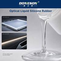 Caoutchouc de silicone liquide optique haute transparence anti-jaunissement pour lentilles optiques, guides de lumière, encapsulation LED, moulage par injection