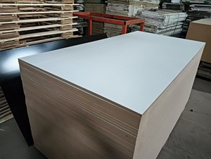 Panneau stratifié blanc du panneau 4x8 de MDF de mélamine blanche de 18mm pour des meubles - Product Image 2
