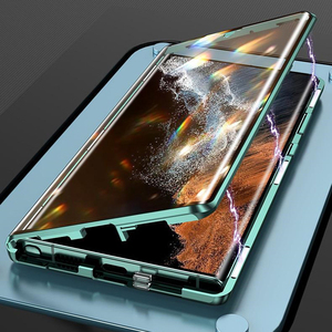 Estuches de teléfono de adsorción de vidrio doble Anti-Peep de lujo para <span class=keywords><strong>Samsung</strong></span> S25 S24 S23 <span class=keywords><strong>S22</strong></span> <span class=keywords><strong>Ultra</strong></span> Plus Fundas móviles transparentes Fundas para teléfonos móviles - Product Image 4