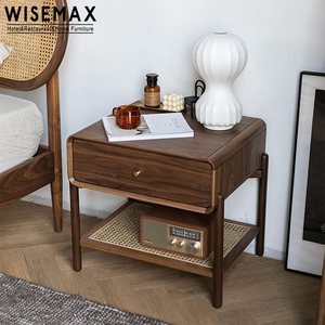 Meubles WISEMAX tables <span class=keywords><strong>de</strong></span> chevet modernes <span class=keywords><strong>de</strong></span> style japonais meubles <span class=keywords><strong>de</strong></span> chambre à coucher en bois massif lits en rotin simples tables <span class=keywords><strong>de</strong></span> <span class=keywords><strong>nuit</strong></span> pour hôtel - Product Image 5
