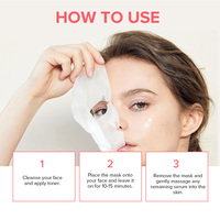 Masque facial hydratant en profondeur pour peaux sensibles, adapté aux jus de fruits crus, apaise l'apparence de la peau