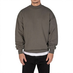 เสื้อสเวตเชิ้ตคอกลมสีส้มล้วนสำหรับผู้ชาย ทรงปกติ ผ้าถัก สวมใส่สบายๆ - Product Image 2