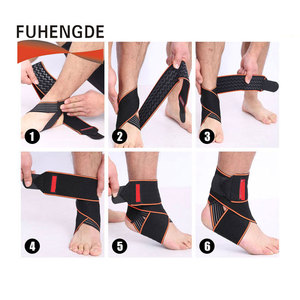 Có thể điều chỉnh mềm mắt cá chân tay áo Brace Bandage thoáng khí đàn hồi phòng tập thể dục mắt cá chân dây đai hỗ trợ bọc nylon bảo vệ toàn diện - Product Image 6