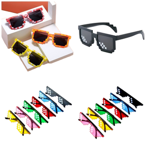 Gafas <span class=keywords><strong>de</strong></span> sol Thug Life My World para niños, diseño <span class=keywords><strong>de</strong></span> mosaico <span class=keywords><strong>de</strong></span> píxeles UV400, talla única para niños, gafas parasol con marco cuadrado elegante - Product Image 5