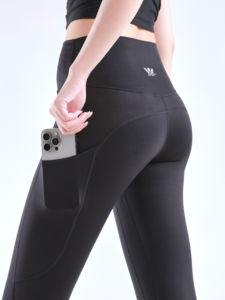 High Waist Yoga <b>Leggings</b> <b>With</b> Side Phone <b>Pocket</b>, Seam <b>Pocket</b>, Butt Lifting, Squat Proof <b>Workout</b> Pants - Product Image 5