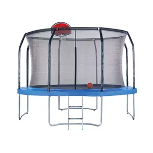 Sundow Entertainment 12Ft Bungee Trampolines Sports Trampoline With Basketball Court