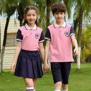 スポーツスクールポロユニフォーム中国工場は学童のための高品質の半袖をカスタマイズしますユニセックスのためのカスタムOEMODM