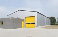 Bâtiment d'entrepôt préfabriqué industriel en structure métallique, kit de hangar métallique avec garantie de 5 ans, abri pour voiture en poutres d'acier