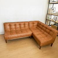 Canapé d'angle inclinable trois places en cuir synthétique, moderne et luxueux, pour salon, appartement, villa, entrepôt, centre commercial, atelier