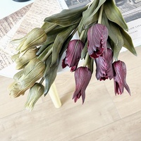 Penjualan Langsung Pabrik Seri Warna Musim Gugur Retro Tulip Bundle Tepi Terurai Tulisan Tangan Sutra Tahan Lama Ramah Lingkungan Dapat Digunakan Kembali