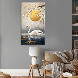 Arte de cisne de <span class=keywords><strong>pintura</strong></span> de cisne blanco al por mayor para decoración del hogar - Product Image 5