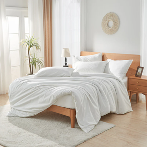 थोक शानदार नरम अल्ट्रा चिकनी प्रीमियम 300tc 400tc बांस डुवेट कवर सेट और 100% कार्बनिक बांस शीट सेट - Product Image 4