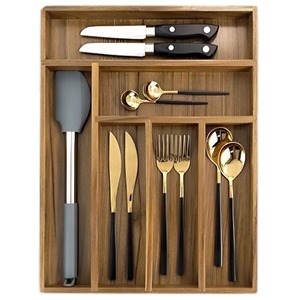 Caja de Almacenamiento de Madera de Acacia de Alta Calidad para Cocina, Organizador de Artículos Pequeños - Product Image 3