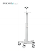 SKR-R05 SAIKANG Poste de travail en aluminium réglable en hauteur, chariot mobile médical pour ordinateur, chariot pour dossiers hospitaliers EN60601/CE/ISO
