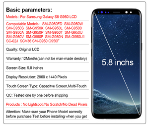 Pantalla LCD de Repuesto Original S8+ Super AMOLED para Teléfono Móvil S8 Plus con Marco para Samsung Galaxy G950U <span class=keywords><strong>G955F</strong></span> - Product Image 3