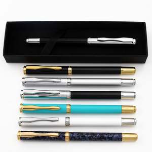 Stylo bille de luxe en métal, recharge Parker, logo personnalisé, largeur 1,0 mm, encre bleue/noire imprimée colorée, promotionnel, excellente écriture - Product Image 3