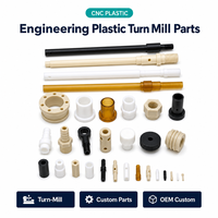 Pièces en plastique technique usinées sur mesure par tournage et fraisage CNC, POM, PTFE, PEEK, PEI, tiges, bagues et raccords en nylon pour l'usinage OEM