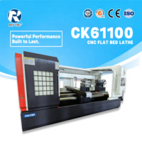 Tour CNC horizontal à haute rigidité CK61100-3000, banc plat, alésage de broche 105/130 mm, précision de positionnement 0,001 mm, 3000 mm