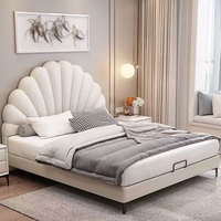 Rosegia Modernes Luxus-Schlafzimmermöbel Kunstleder-Polsterung Kingsize-Bett Birkenholzrahmen Zeitgenössisches Design mit Stauraum