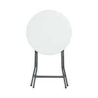 Table ronde pliable JDZZ-35 avec pieds en acier pour fêtes et événements