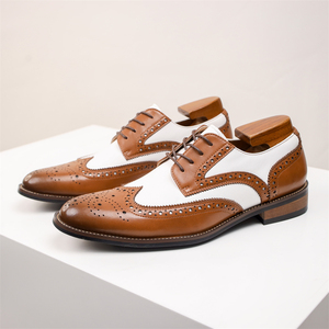 Chaussures Oxford en cuir pour hommes, formelles, imprimées, à enfiler, confortables, à semelle souple, respirantes, pour le bureau, collection automne - Product Image 1