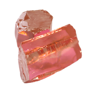 Zafiro sintético sin cortar para venta al por mayor, tratado térmicamente con efecto fuego para corte de gemas, color naranja - Product Image 1