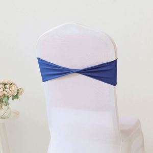 Spandex Sashes Bows Elastic Stretch Dining Chair Bands Ties for Wedding Baby Shower Birthday Party Banquet Event <b>Gift</b> - Product Image 3