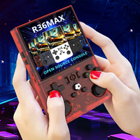 Lecteur vidéo de poche portable à écran IPS de 4.0 pouces 64 Go 128 Go Jeux Enfants Cadeau R36MAX Console de jeu portable rétro Android