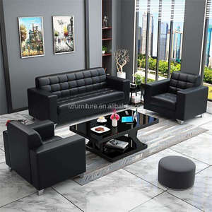 Sofá de Recepción Comercial de Diseño Moderno y Alta Calidad en Cuero Sintético PU para Oficina en Casa, Sala de Estar, Oficina, Conjunto de Sofás para Visitas - Product Image 2