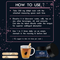 SUNI OEM ODM Résine de Shilajit 30g 50g Pure de l'Himalaya en Vrac Naturelle Organique Shilajit Gold Résine Gel Complément