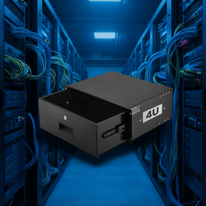 Armoire serveur en acier verrouillable 4U pour montage en rack, boîtier pour équipement réseau avec trous de gestion des câbles - Product Image 2