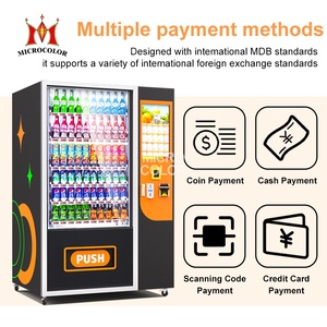 آلة بيع آلية لمجموعة الوجبات الخفيفة والمشروبات الشائعة في أوروبا للتصدير، آلة بيع الطعام الساخن والشرابات الأوتوماتيكية - Product Image 4