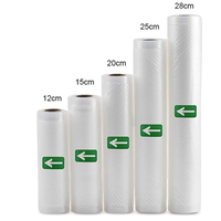 Rouleau sous vide en relief de 20*500cm pour stockage congelé Rouleaux PA/PE de sacs pour sceller sous vide les aliments Rouleaux sous vide en plastique transparent