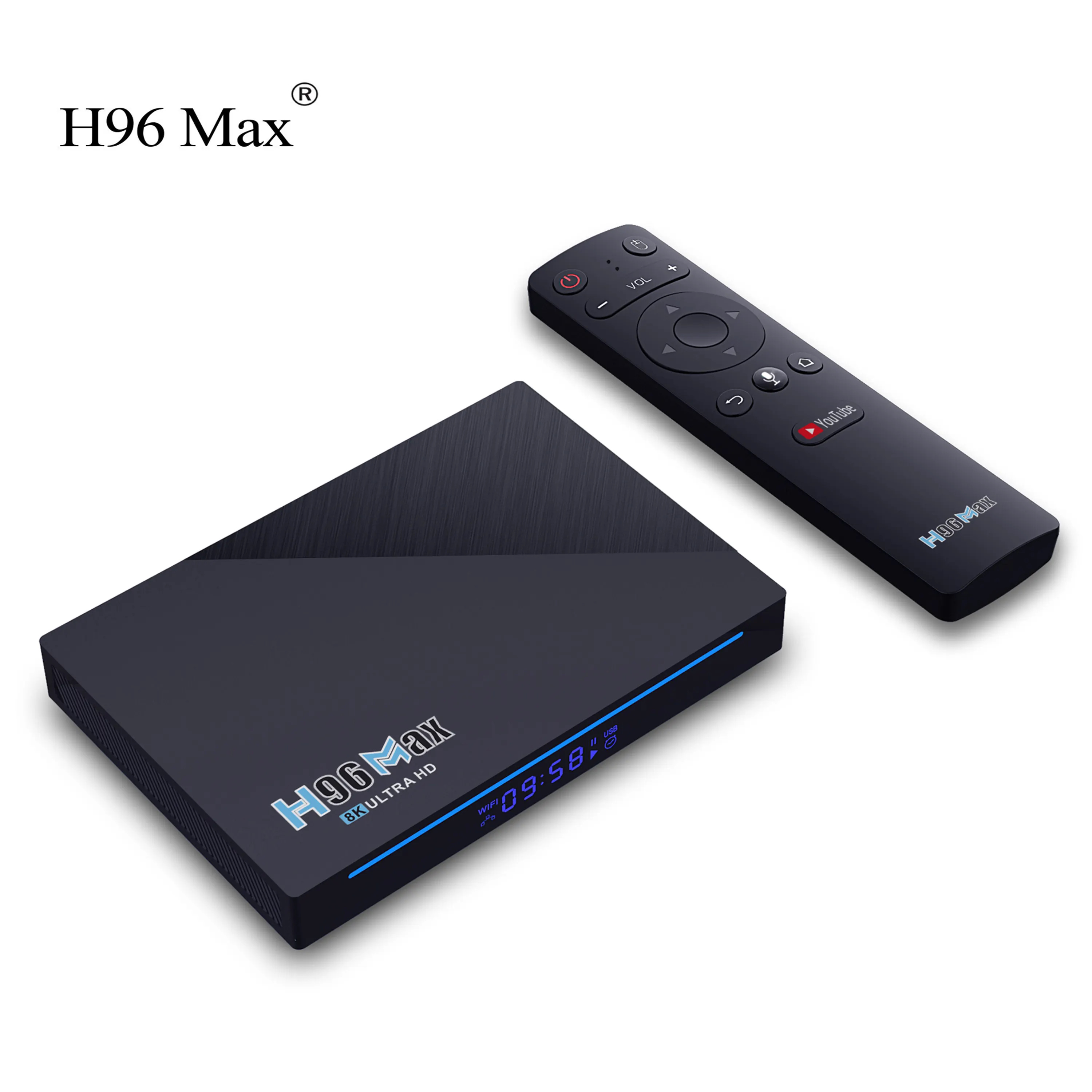 H96 Max 3566 Tv Box Ir Afstandsbediening Voice Control Smart Media Player Tv Box Hoge <span class=keywords><strong>Resolutie</strong></span> 8K Doos
